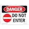 Signmission Safety Sign, OSHA Danger, 3.5" Height, 5" Width, Do Not Enter, Landscape OS-DS-D-35-L-2176 - alternate 1
